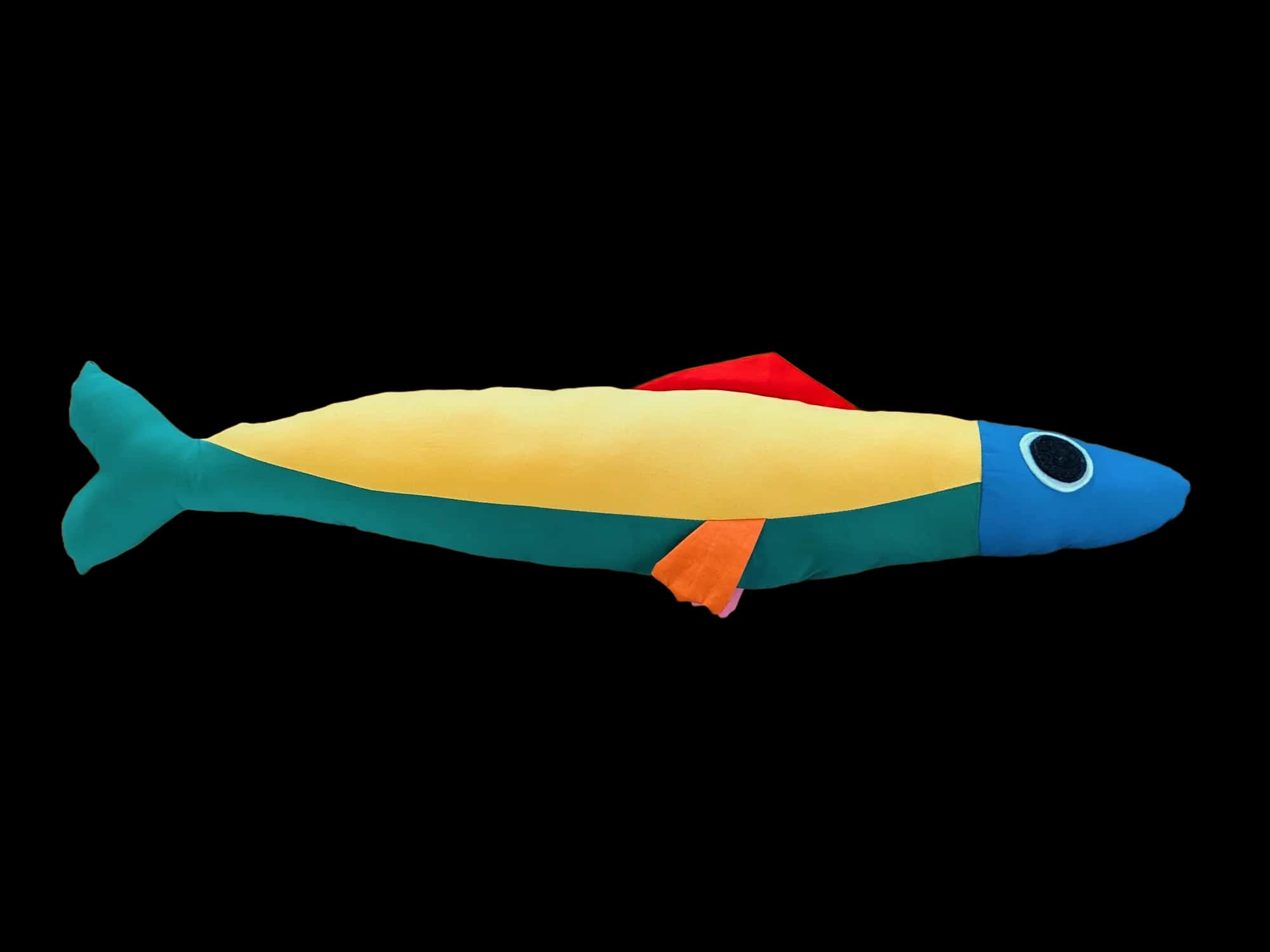 3 foot long colorblock plush sardine