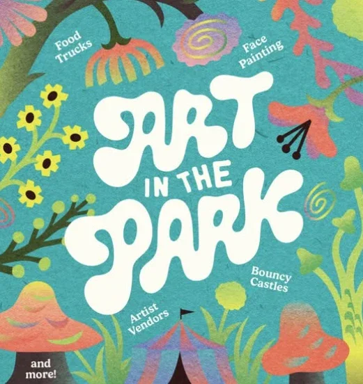 Blue Art in the Park festival poster
